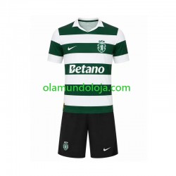 Camisola Sporting CP Criança Equipamento Primeiro 2026-2027 Manga Curta